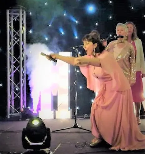 Lizzy performing on stage